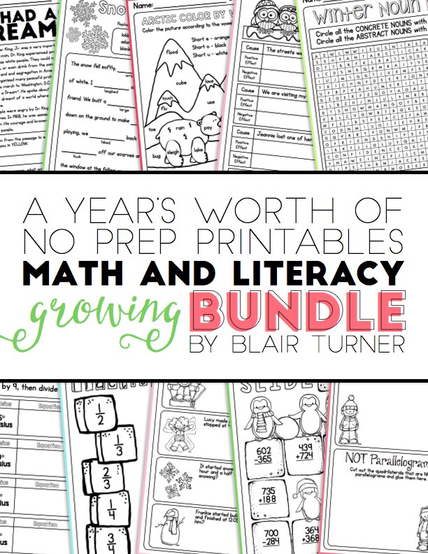 NO PREP Printables: Year-Long Bundle
