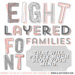 eight layered font families